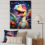 Cubist cute dinosaur for kids - Dinosaur Bedroom Wall Art