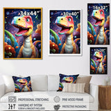 Cubist cute dinosaur for kids - Dinosaur Bedroom Wall Art
