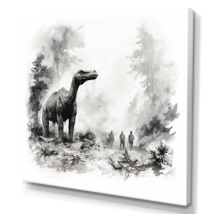 Impressionist Mesozoic pre historic landscape - Dinosaur Wall Art Prints