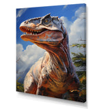 Prehistoric Velociraptor portrait - Dinosaur Large Canvas Wall Art