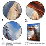 Prehistoric Velociraptor portrait - Dinosaur Large Canvas Wall Art