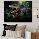 Prehistoric Velociraptors in the jungle - Dinosaur Home Decor Art