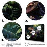 Prehistoric Velociraptors in the jungle - Dinosaur Home Decor Art