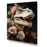 Floral Velociraptor jungle portrait - Dinosaur Wall Decor