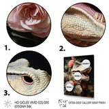 Floral Velociraptor jungle portrait - Dinosaur Wall Decor