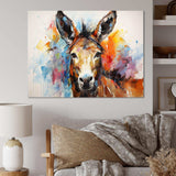 Abstract Donkey Reverie - Animals Canvas Wall Art