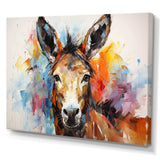 Abstract Donkey Reverie - Animals Canvas Wall Art