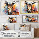 Abstract Donkey Reverie - Animals Canvas Wall Art