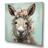 Cute floral donkey portrait - Donkey Wall Decor