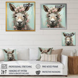 Cute floral donkey portrait - Donkey Wall Decor