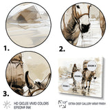 Vintage Donkey journey in the desert - Donkey Canvas Wall Art