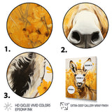 Yellow donkey Pastoral Portrait - Donkey Wall Decor