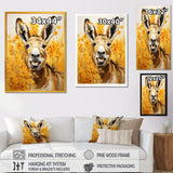 Yellow donkey Pastoral Portrait - Donkey Wall Decor