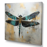Green Dragonfly elegance - Dragonfly Bedroom Wall Art