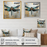 Green Dragonfly elegance - Dragonfly Bedroom Wall Art