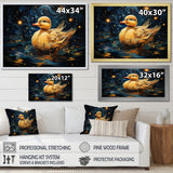 Yellow duck starry night wonders - Duck Wall Decor