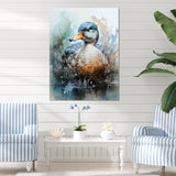 Blue duck by the lake - Duck Wall Art Prints