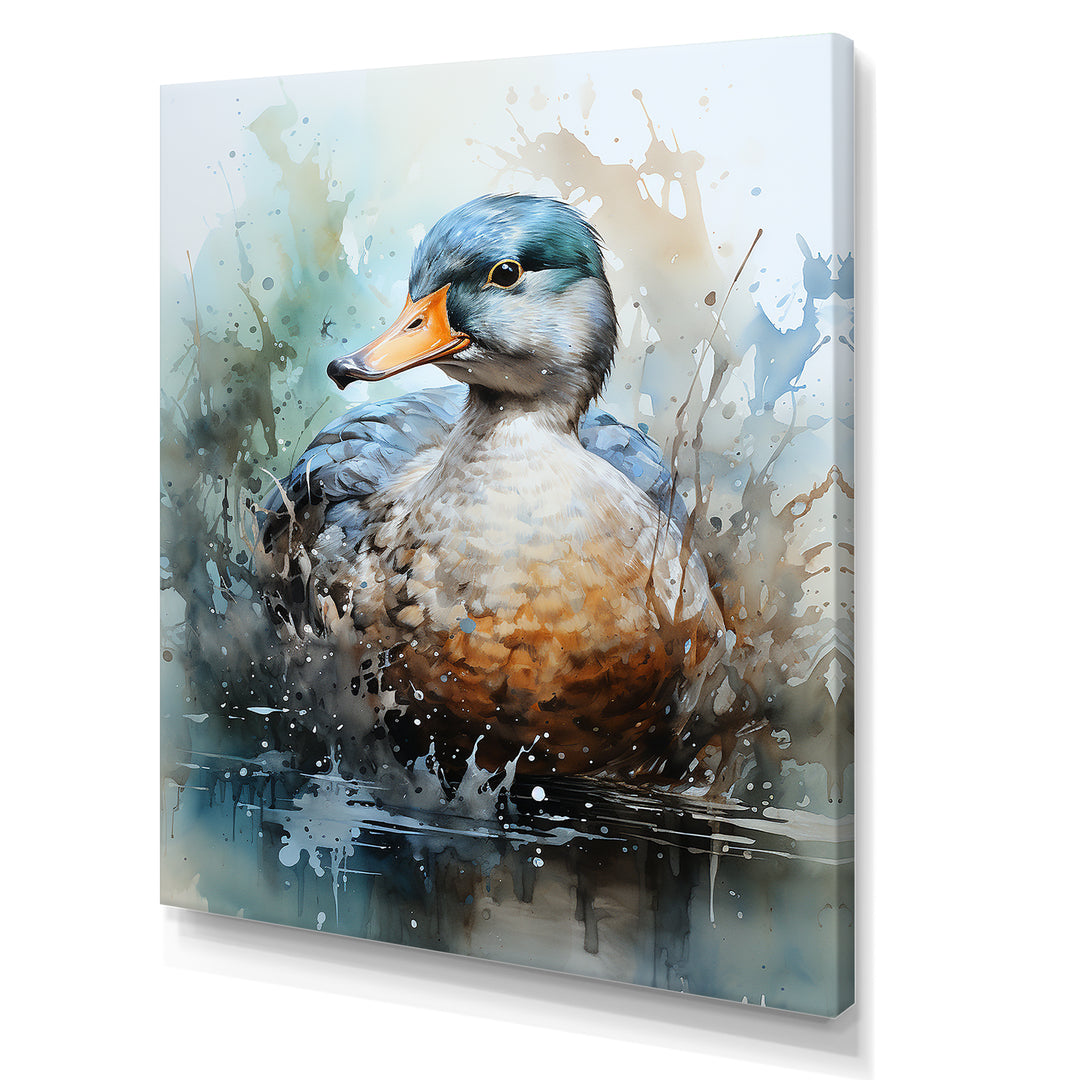 Blue duck by the lake - Duck Wall Art Prints