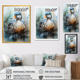 Blue duck by the lake - Duck Wall Art Prints