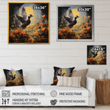 Duck Flight on floral Eclipse - Duck Canvas Wall Art