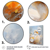 White and yellow Duck Feathered Elegance - White Duck Wall Art