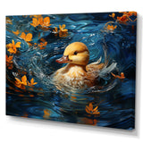 Minimalist Cute Mallard - Yellow Duck Wall Art