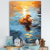 Yellow Duck Morning Quack Lake - Duck Bedroom Wall Art