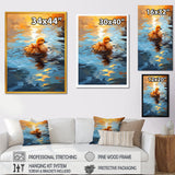 Yellow Duck Morning Quack Lake - Duck Bedroom Wall Art