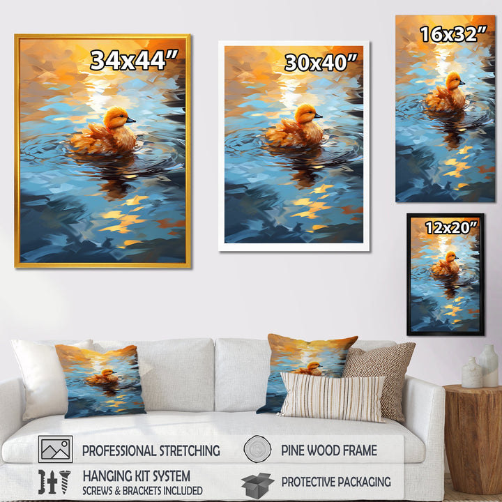 Yellow Duck Morning Quack Lake - Duck Bedroom Wall Art