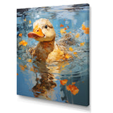 Yellow ducklings Pond Reflections - Duck Wall Art Prints