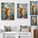 Yellow ducklings Pond Reflections - Duck Wall Art Prints