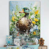 Duck Springtime Splash blooms - Duck Home Decor Art