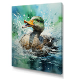 Duck Springtime Splash - Duck Living Room Wall Art