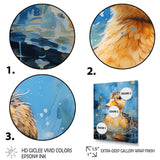 Splashing duckling wonder - Duck Canvas Wall Art