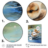 Yellow Playful Paddler ducklings - Duck Wall Decor