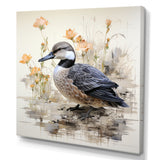 Vintage duck by the pond - Duck Wall Art Prints