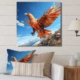 Majestic orange eagle Flight - Orange Eagle Wall Art