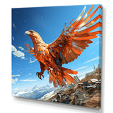 Majestic orange eagle Flight - Orange Eagle Wall Art