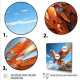 Majestic orange eagle Flight - Orange Eagle Wall Art