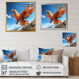 Majestic orange eagle Flight - Orange Eagle Wall Art