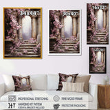 Ancient Ruins door to Even blooms - Fashion Canvas Wall Art