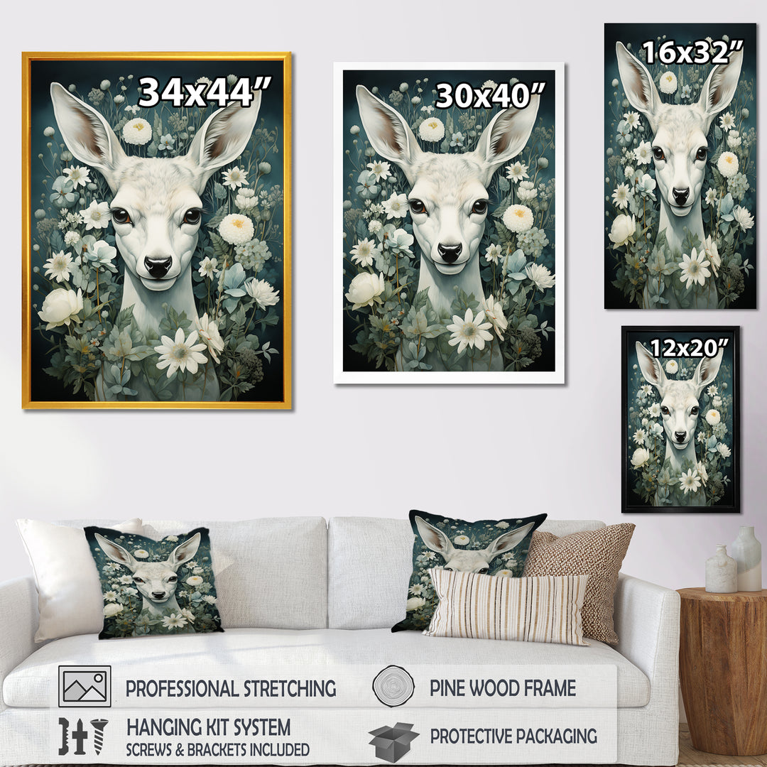 Forest Guardian Deer - Deer Canvas Wall Art