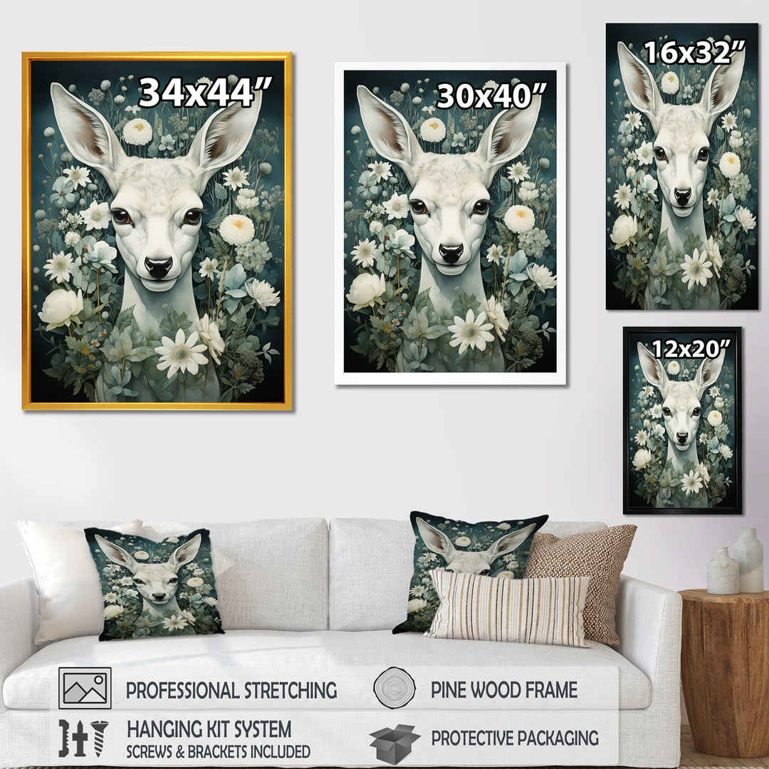 Forest Guardian Deer - Deer Canvas Wall Art