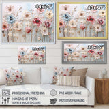 White and pink Floral Wonderland - Floral Canvas Wall Art