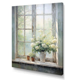 Countryside Calm blooms farm windows I - Farm Canvas Wall Art