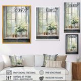 Countryside Calm blooms farm windows I - Farm Canvas Wall Art