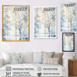 Blue and white forest window view - Farm Canvas Wall Art