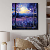 Lavender Horizon country side windows II - Farm Canvas Wall Art