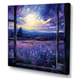 Lavender Horizon country side windows II - Farm Canvas Wall Art