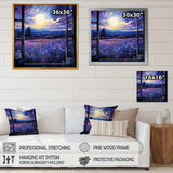 Lavender Horizon country side windows II - Farm Canvas Wall Art